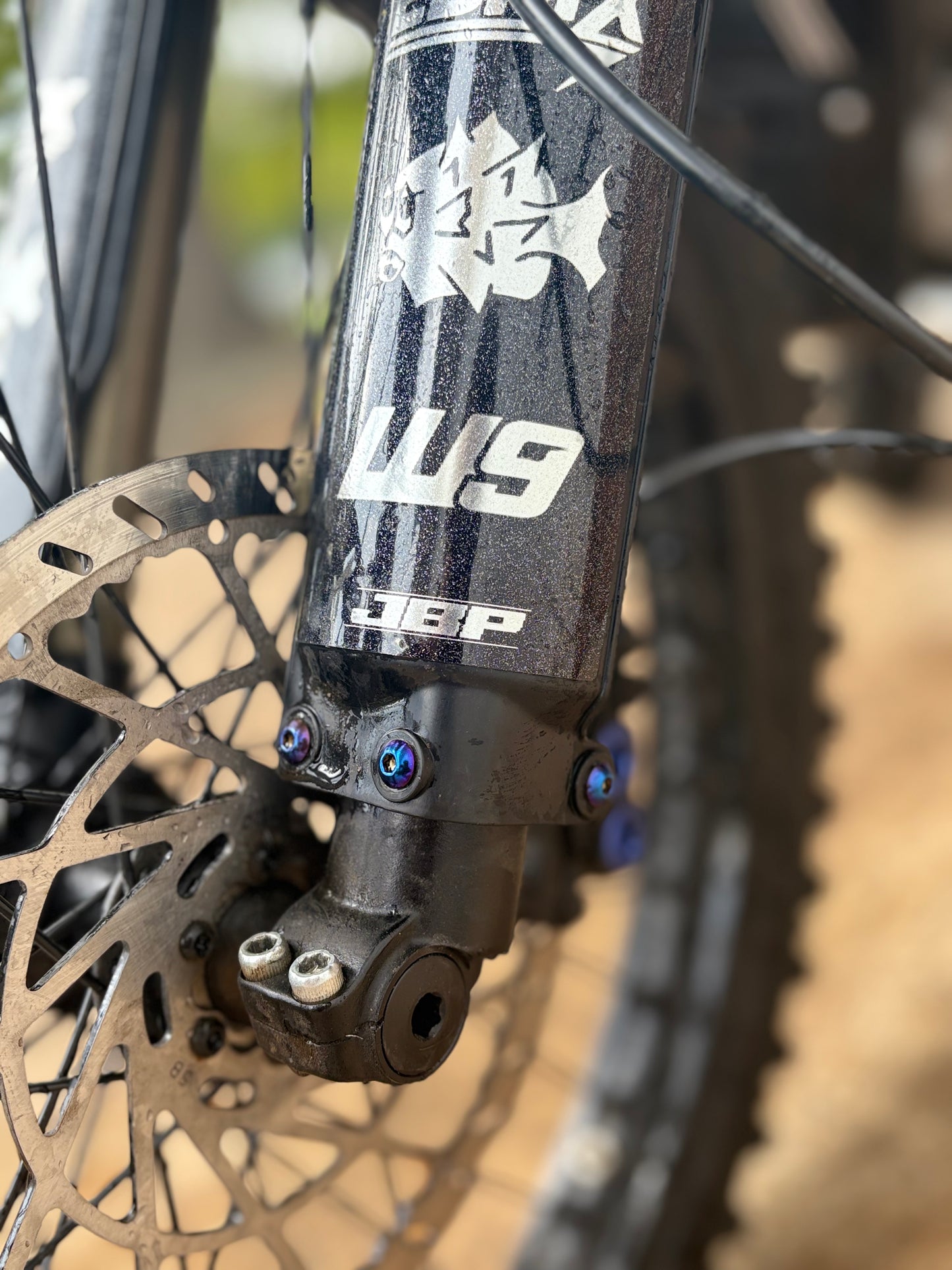 Talaria x3 Titanium fork guard bolts