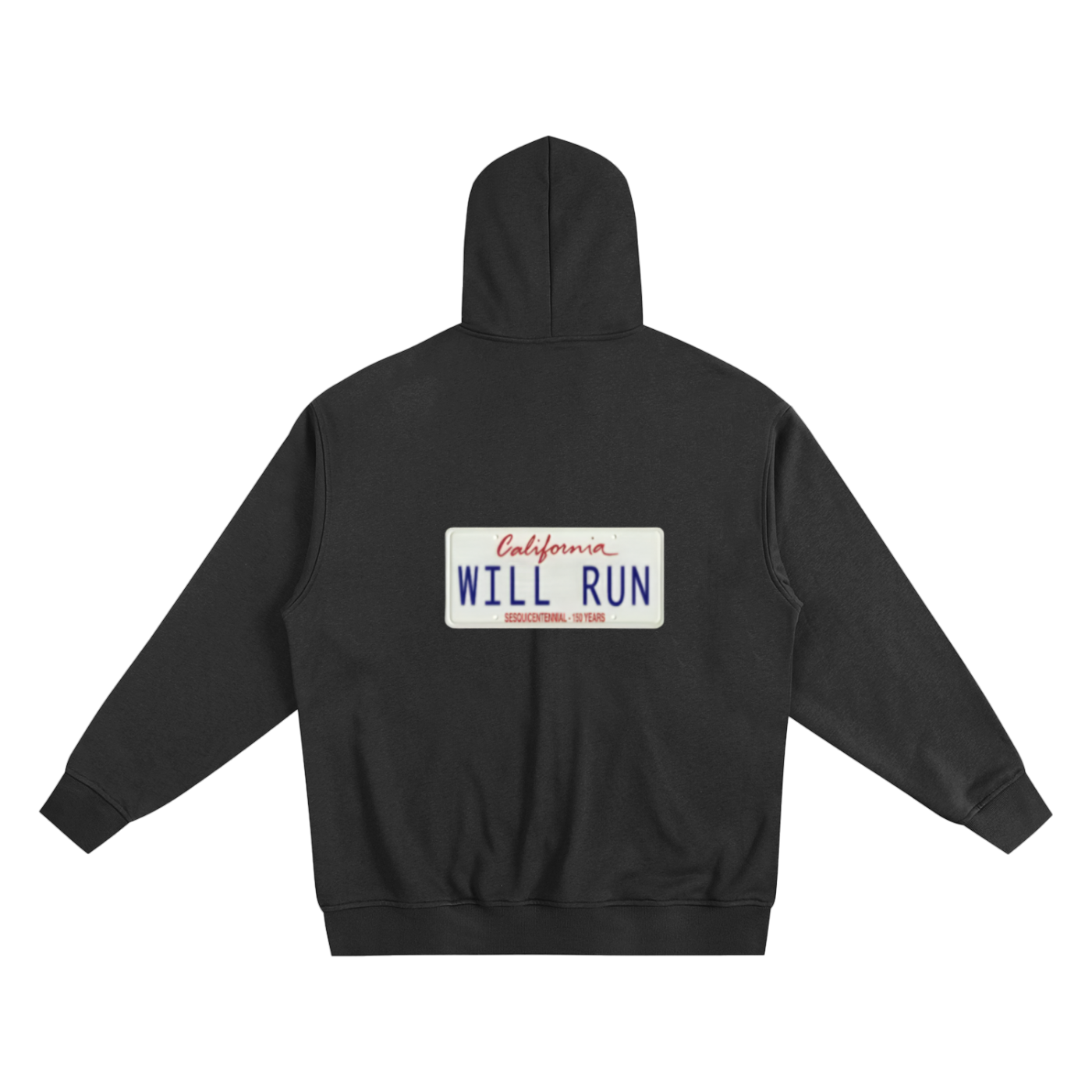 Heavyweight Zip-up WILL RUN Graffiti Logo Hoodie