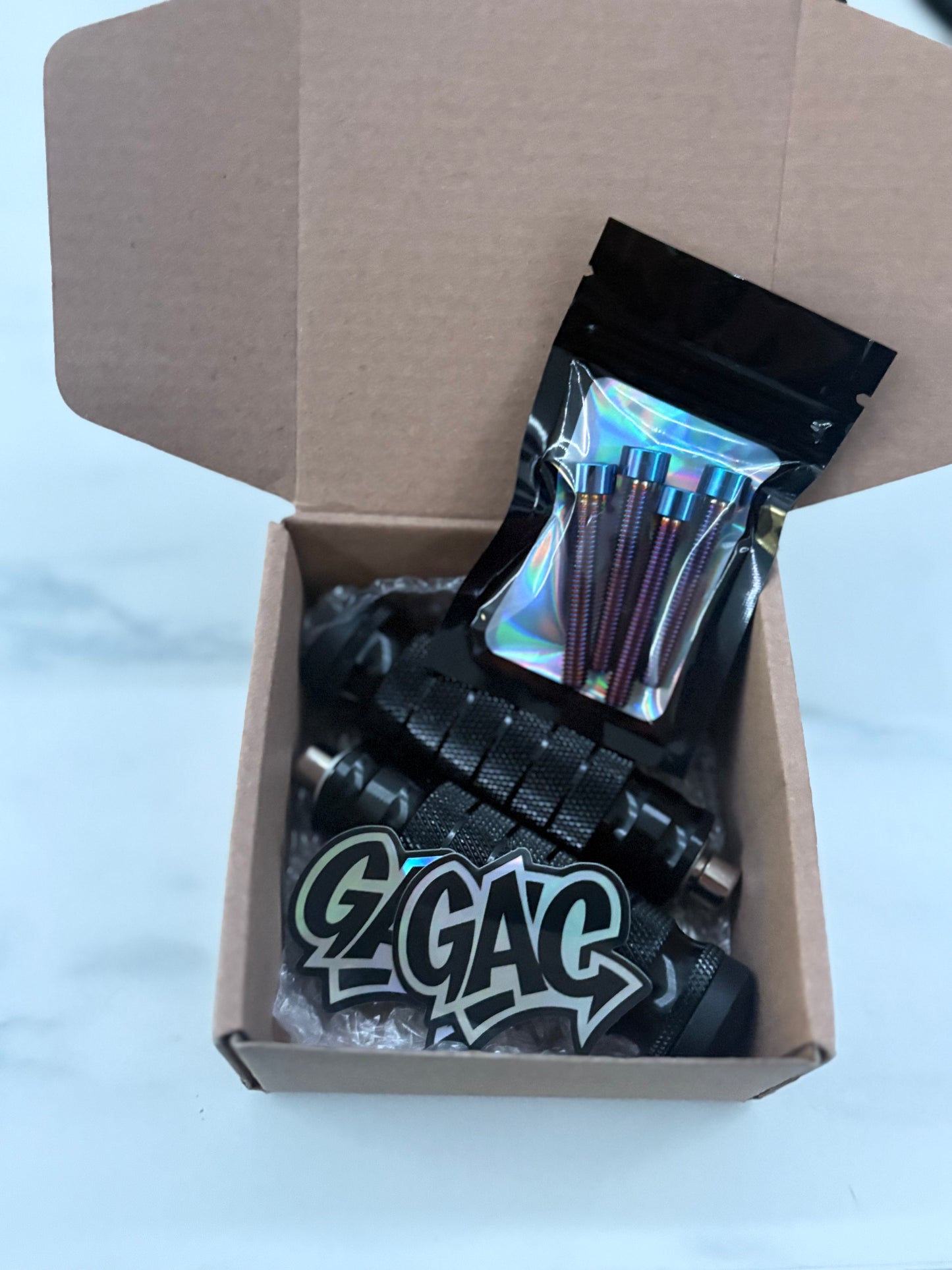 Ga Customs footlock, titanium and, Sticker bundle