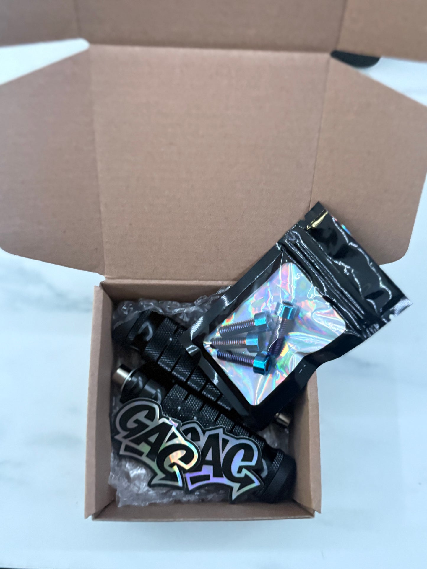 Ga Customs footlock, titanium and, Sticker bundle